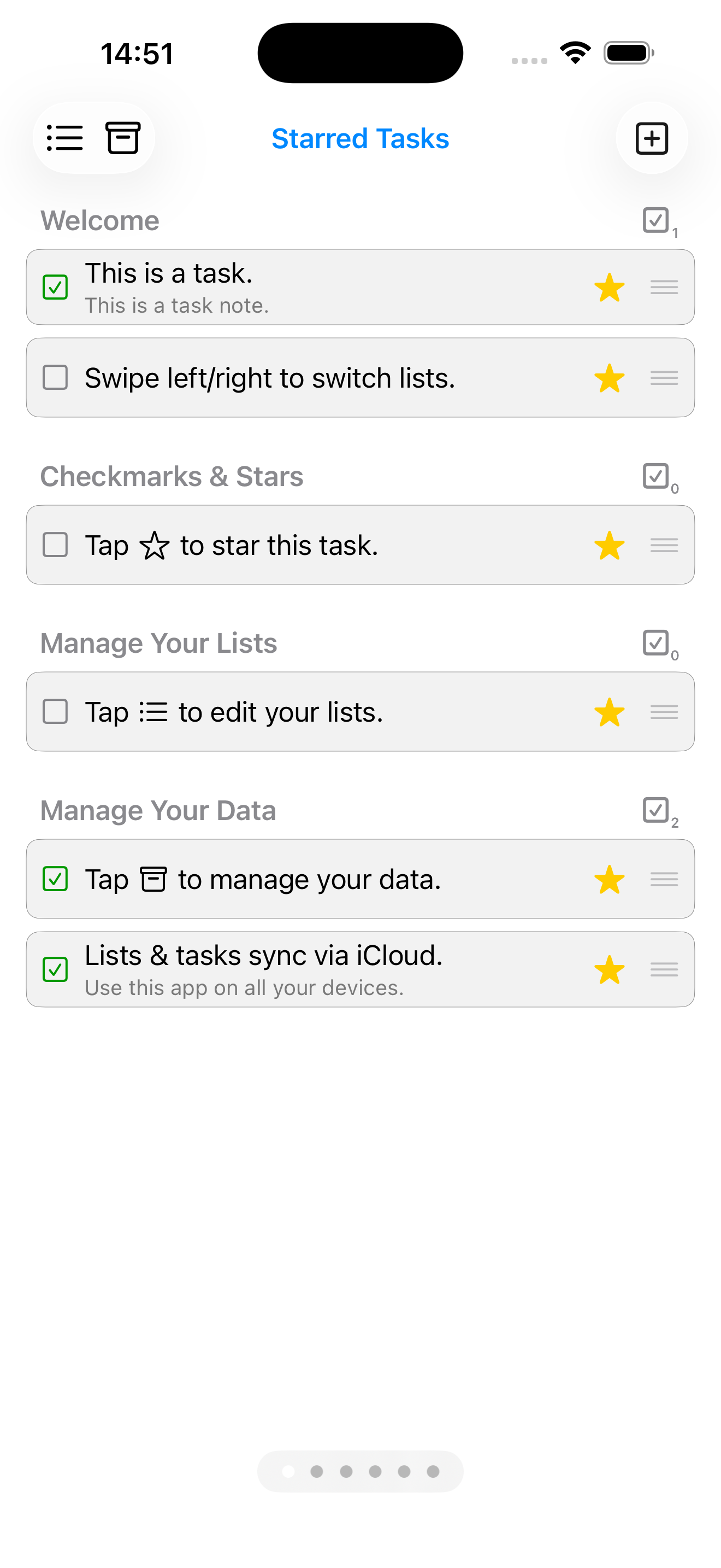 Starred Tasks