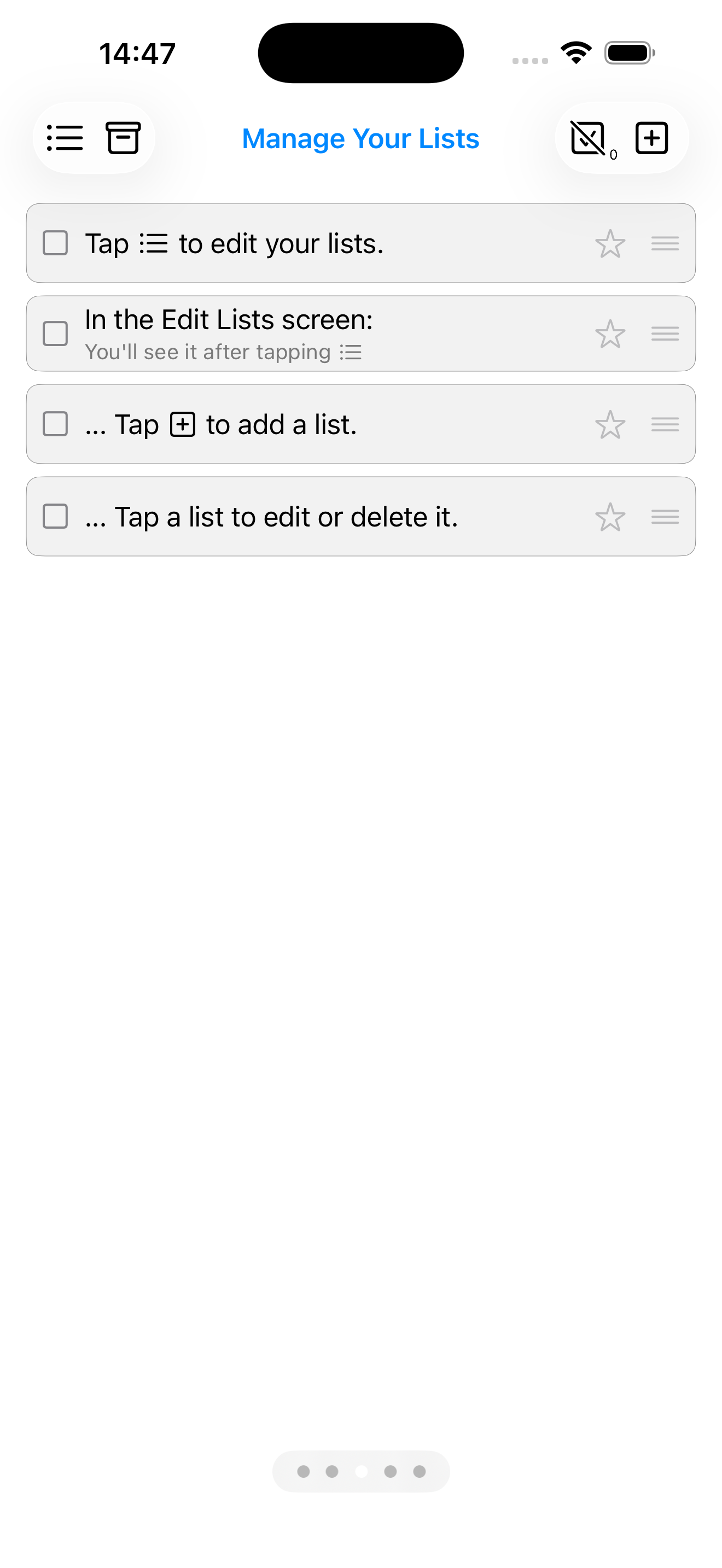 Manage Your Lists
