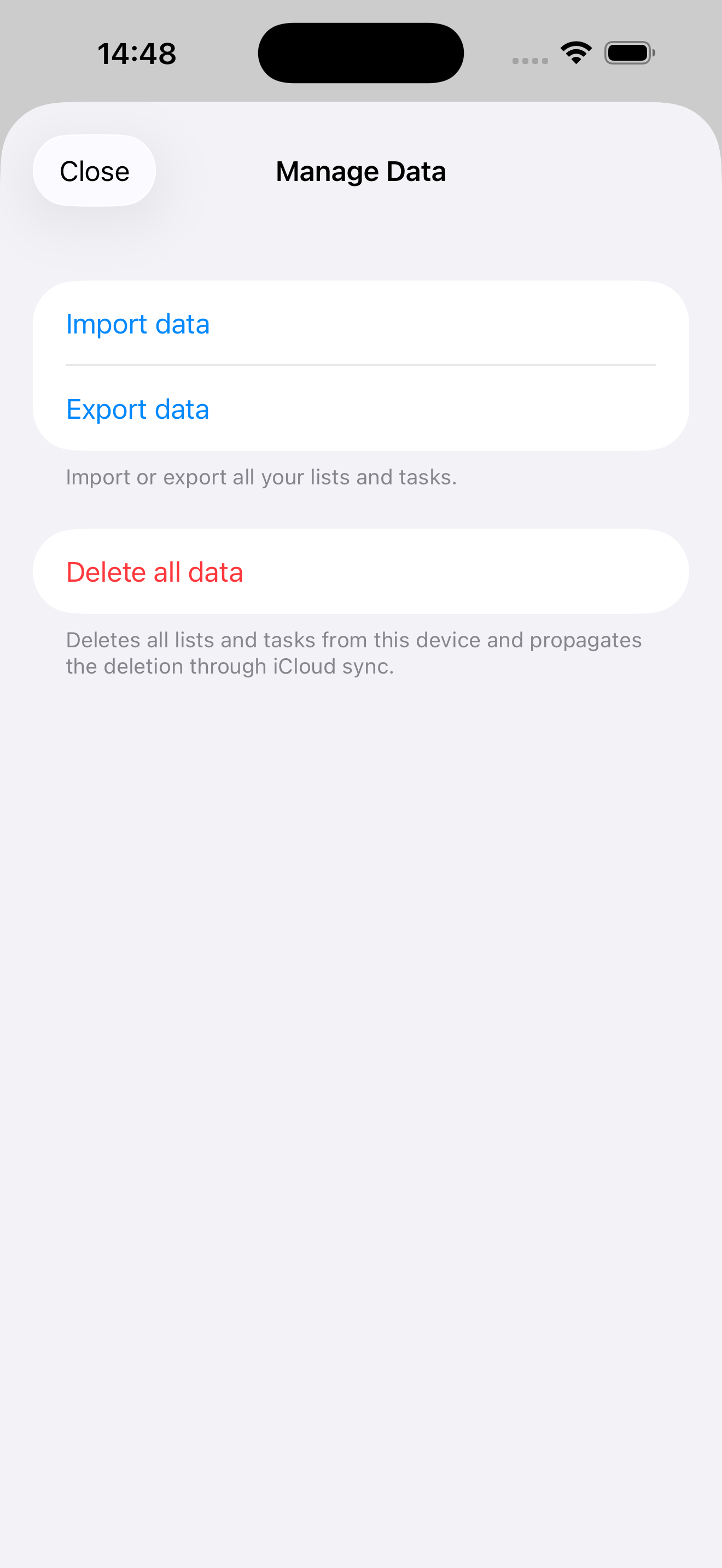 Manage Data